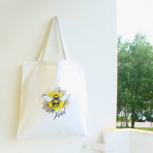 Bavlněná maxi taška s včeličkou