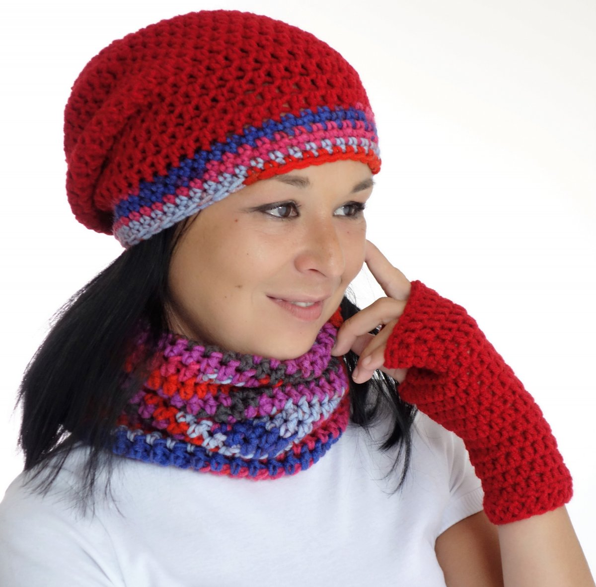 háčkovaný set Farebník