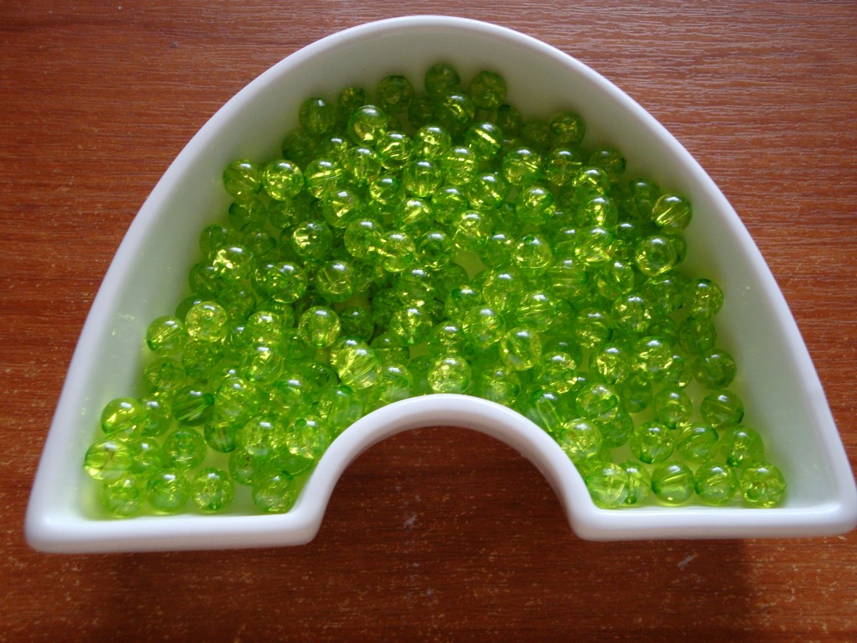 Plastové kraklované korálky - 40 kusů