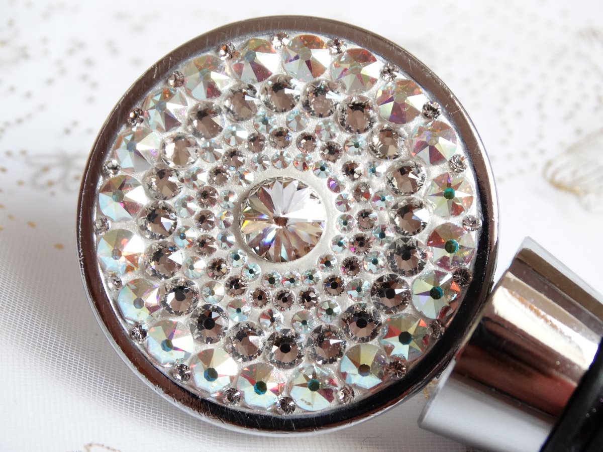 Zátka na láhev- Bílá mandala 