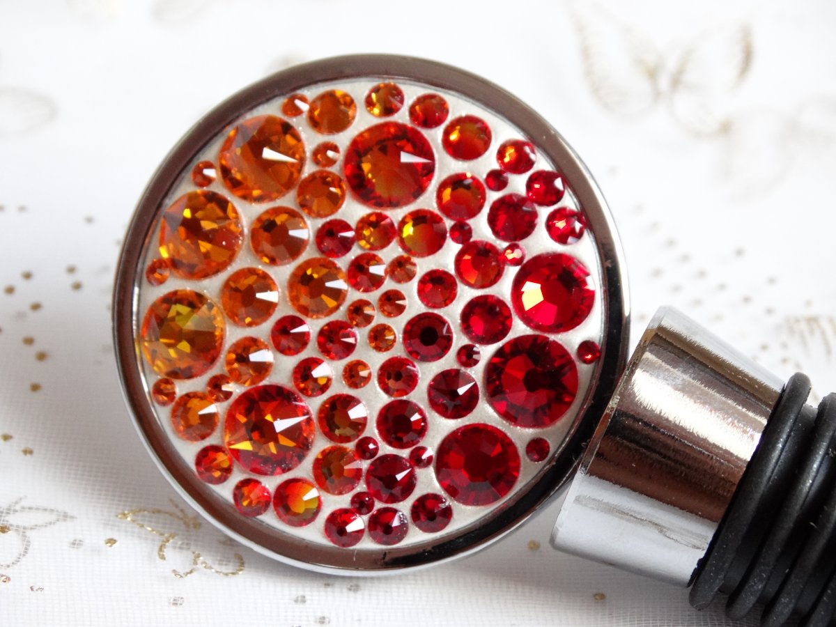 Zátka na láhev- Červeno-oranžová