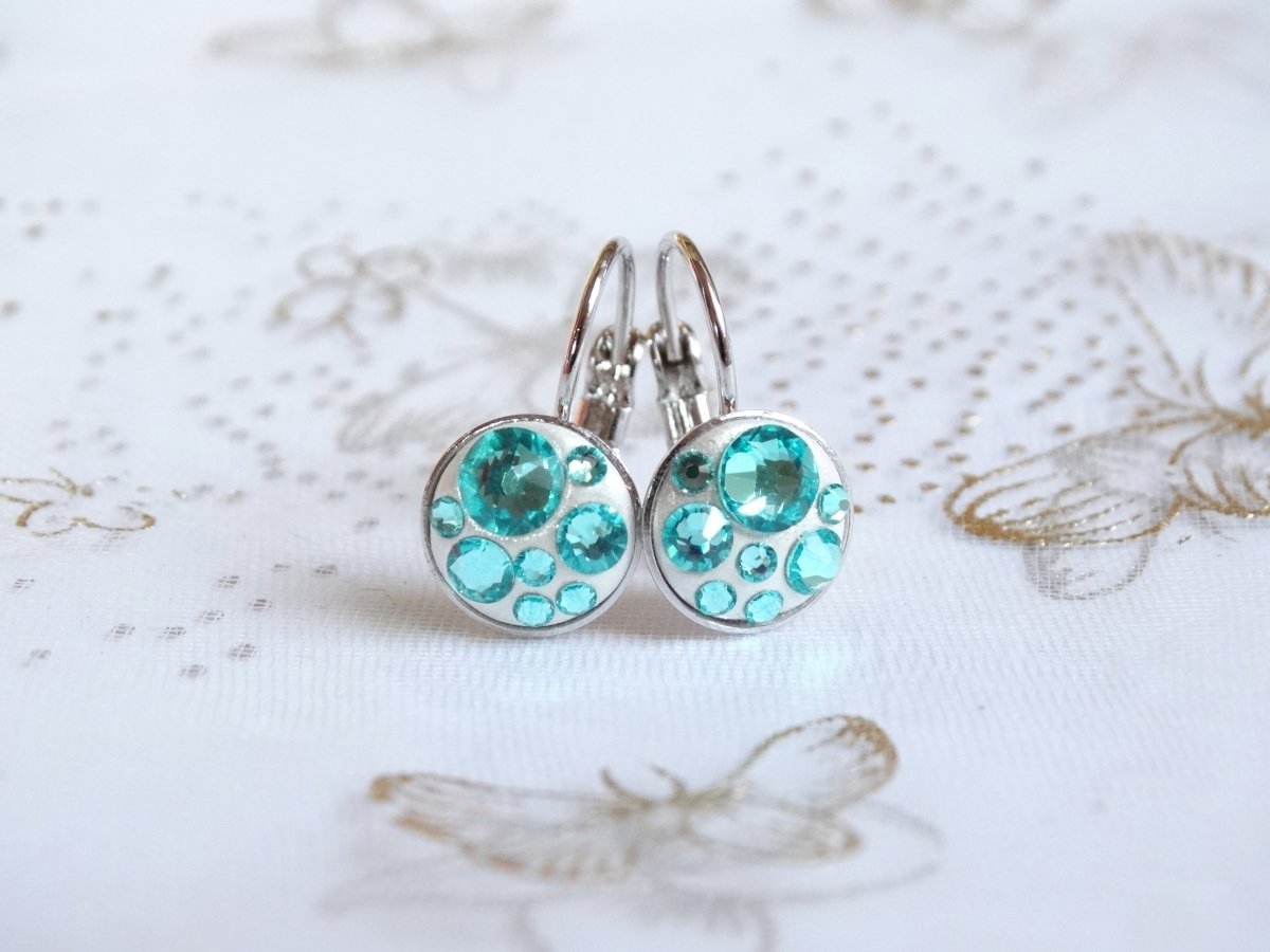 Dětské světle tyrkysové náušnice