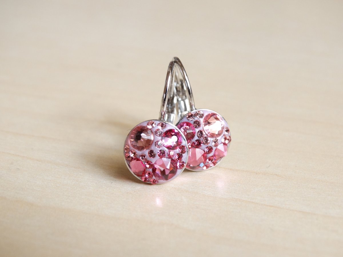 Dívčí světle růžové náušnice 9mm