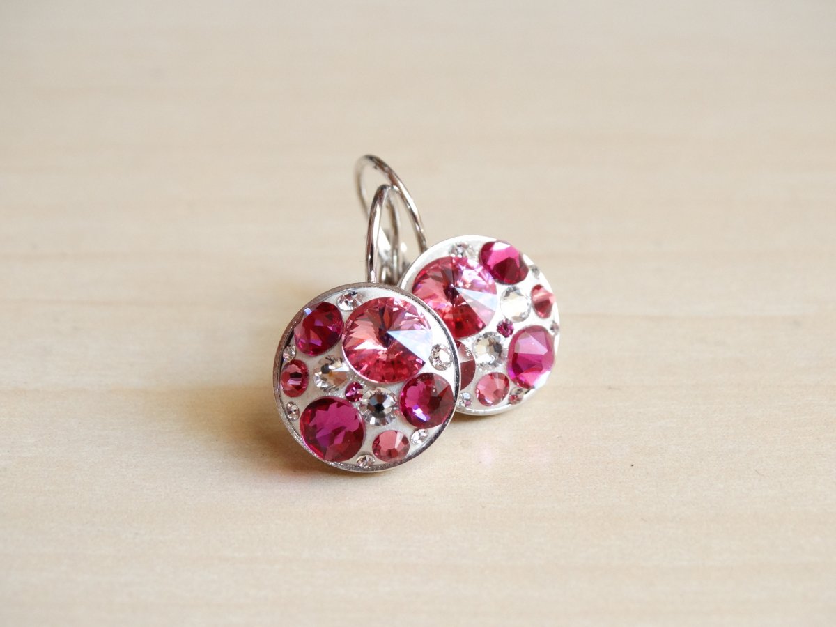 Malé růžové náušnice 12mm