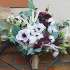 Velká svatební kytice s bavlníkem v boho stylu