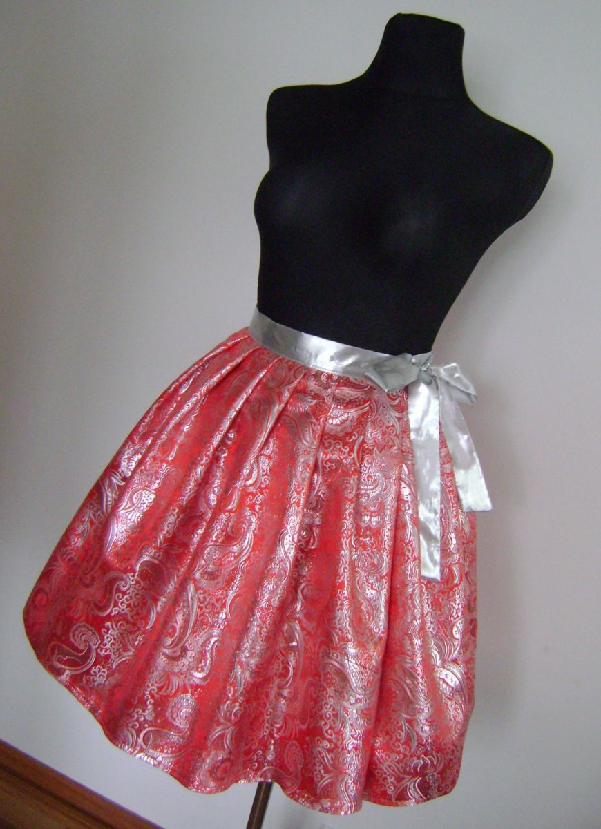 Brokátová zavinovací sukně 02