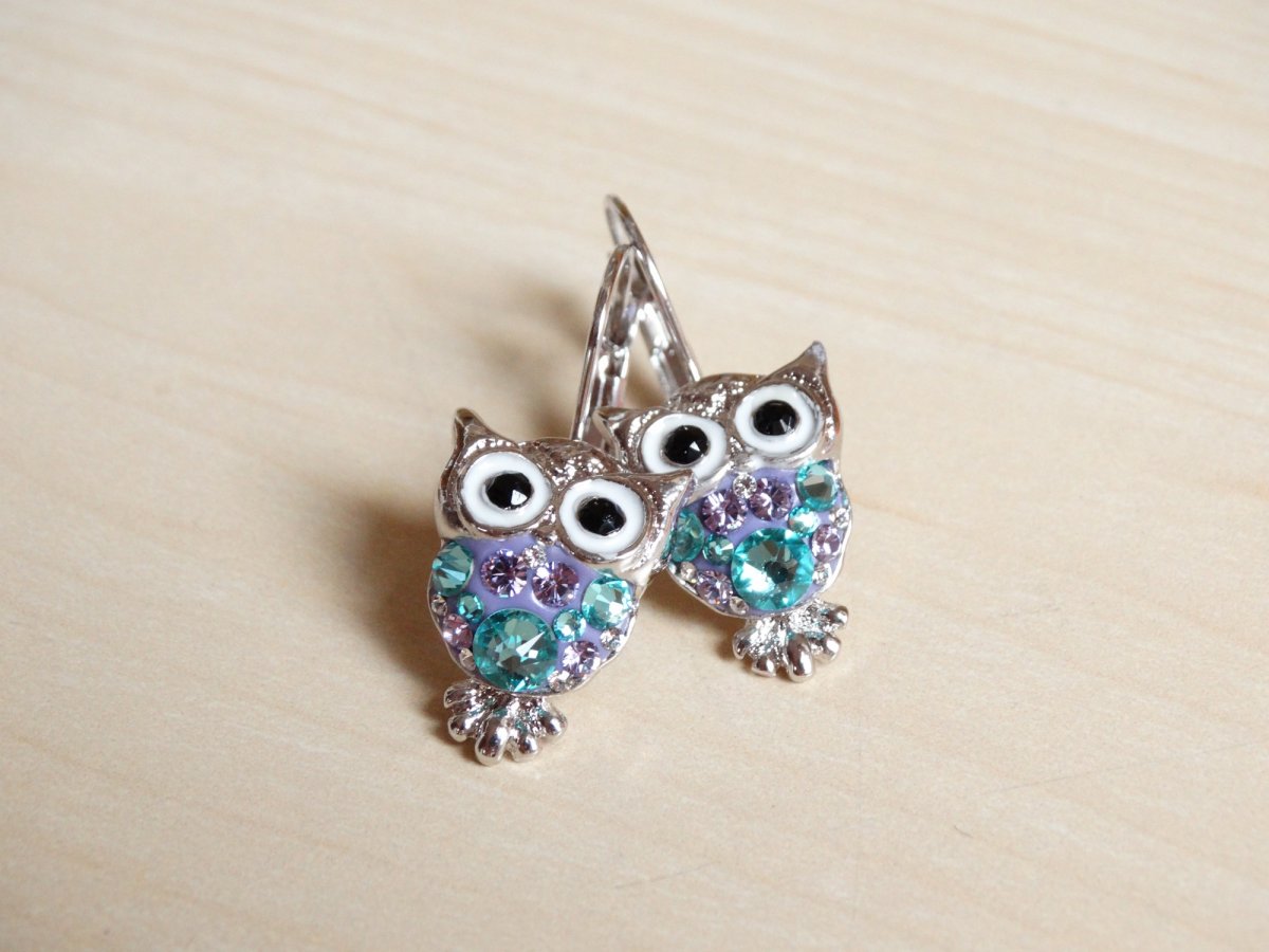 Fialovo-tyrkysové sovičky