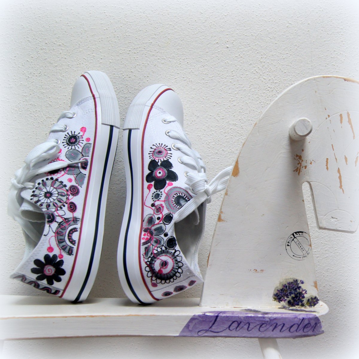 Květy v šedé s kapkou růžové vel.NA OBJ.36-44