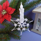 Háčkovaná svíčka s hvězdičkou