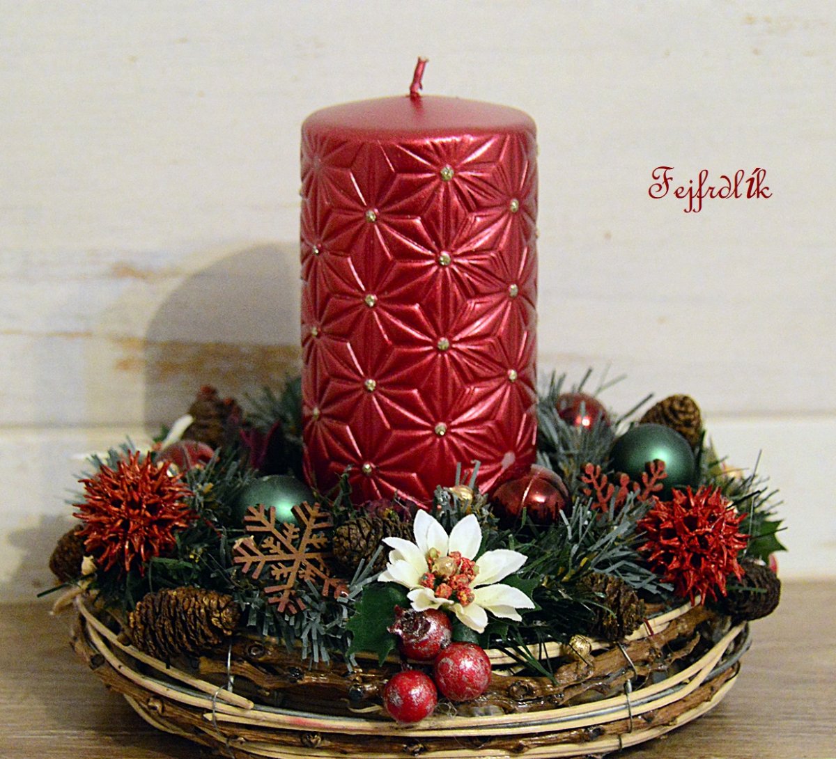 vánoční svícen ,,rustik,,