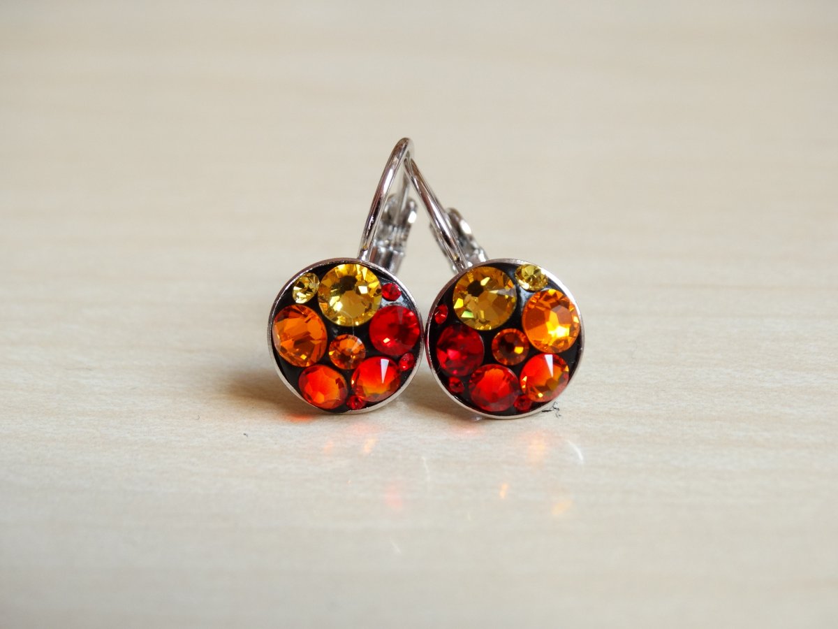 Dívčí oranžovo-žluté náušnice