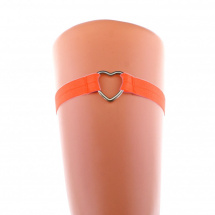 Podvazek oranžový se srdíčkem vysoce elegantní, harness podvazek.