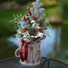 Vánoční trvanlivá dekorace v soudku