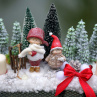 Adventní podlouhlý svícen s dětmi
