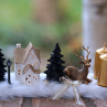 Zlato-černý adventní podlouhlý svícen