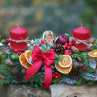 Dlouhý masivní staročeský adventní svícen