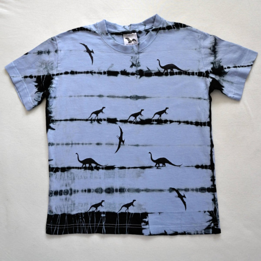 Modro-černé dětské tričko s dinosaury (8 let) 11632307