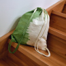 Plátěný batůžek (pytel) s horolezcem - zelený 11739190