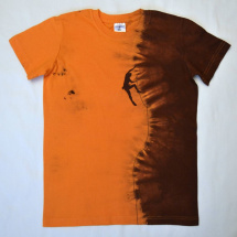 Oranž.-hnědé dětské tričko s horolezcem (11-12 let) 12068790