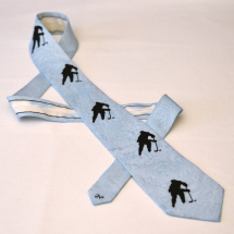 Hedvábná kravata s hokejisty na přání