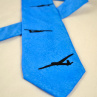 Modrá hedvábná kravata s letadly
