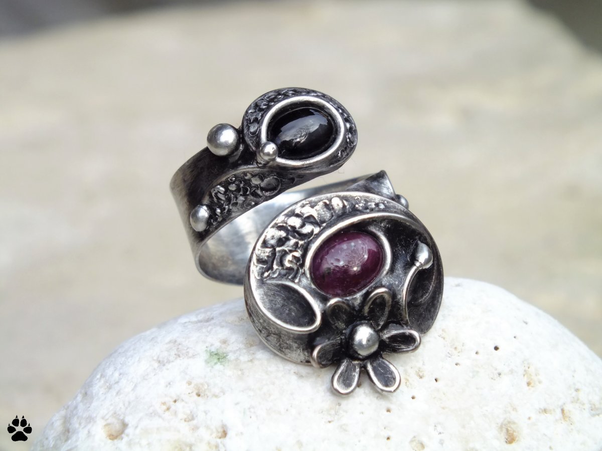 Za noci rozkvetlá...-rubín a diopsid