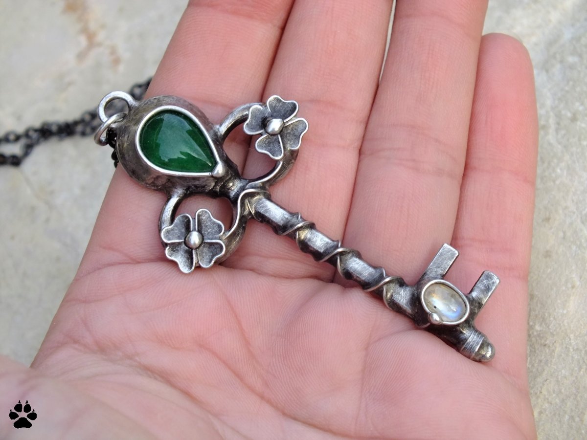 Klíč ke štěstí -křemen a měsíční kámen REZERVACE!