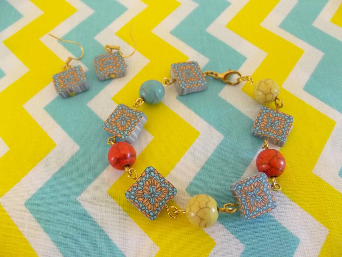 Sada kaleidoskop oranžová