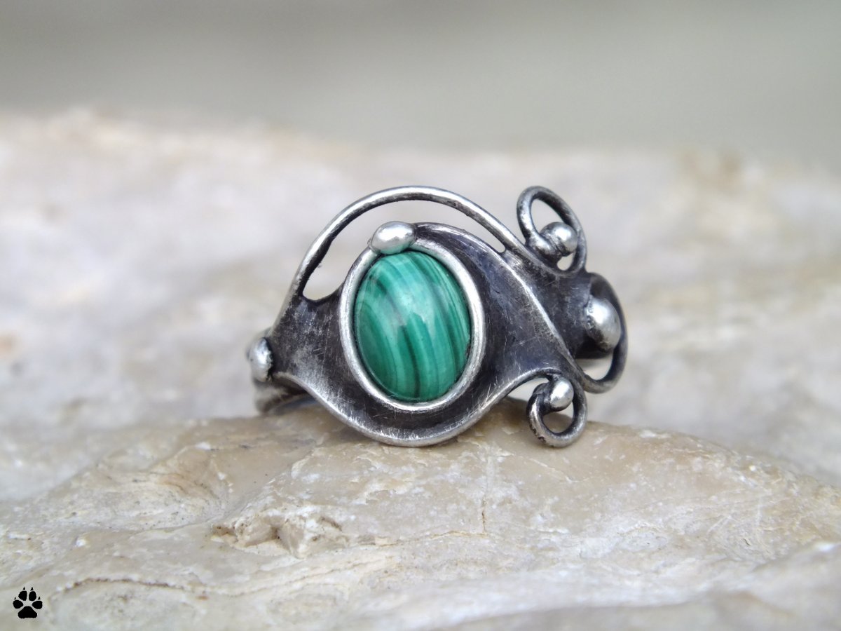 Pohlazení - psten s malachitem na přání