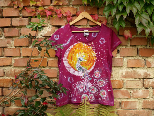 Tričko batika "PÁV" vel. L