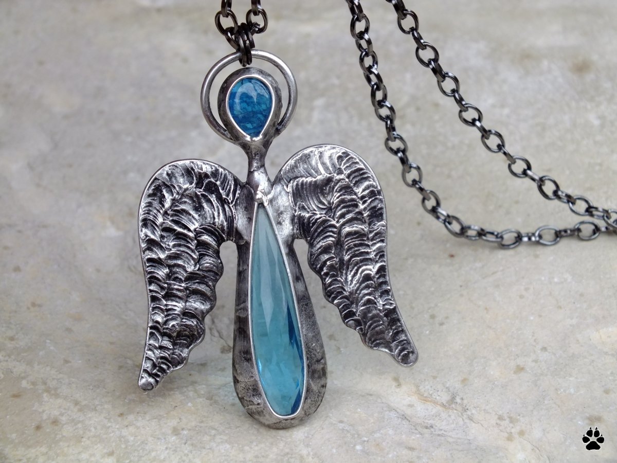 Andělíček - modrý křemen,apatit