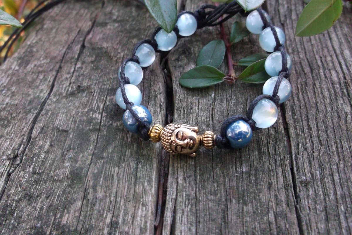 Náramek s Buddhou - modrý