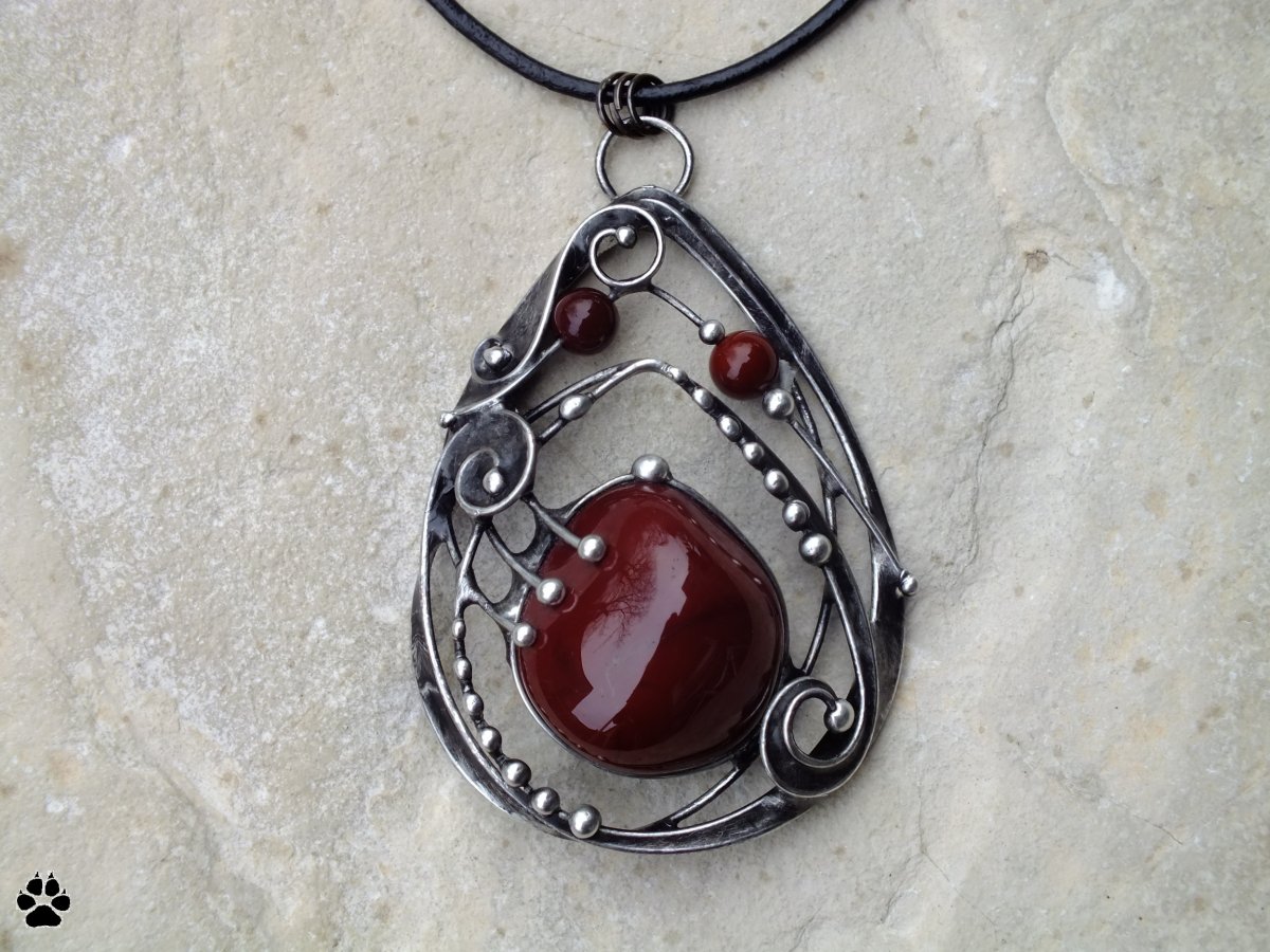 Jaspis mookait - náhrdelník