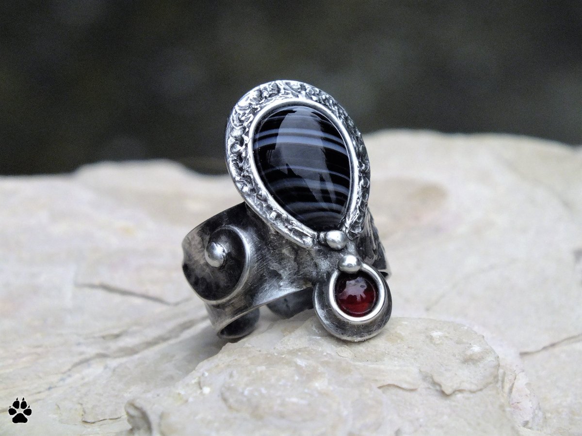 Exclamation - onyx a granát almandin REZERVACE!