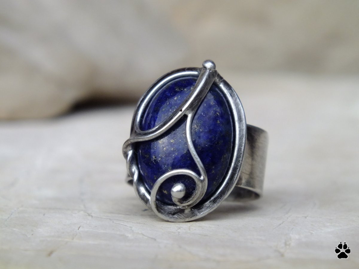 Obloha plná hvězd - prsten s lapis lazuli