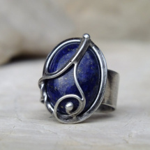 Obloha plná hvězd - prsten s lapis lazuli