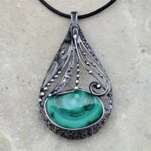 Zelená laguna - náhrdelník s malachitem 