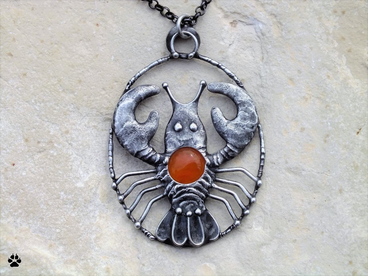 Znamení Rak - nahrdelnik s karneolem