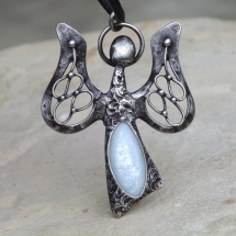 Anděl s akvamarínem - náhrdelník