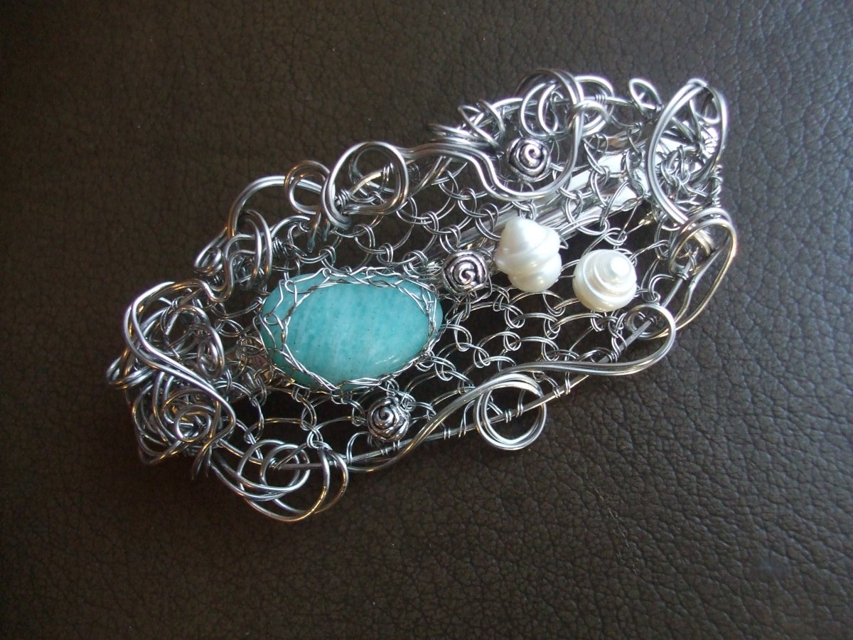 Sponka do vlasů Amazonit.