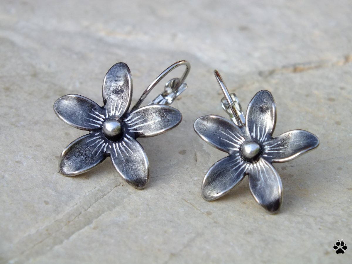 Kytičky - cínované náušnice