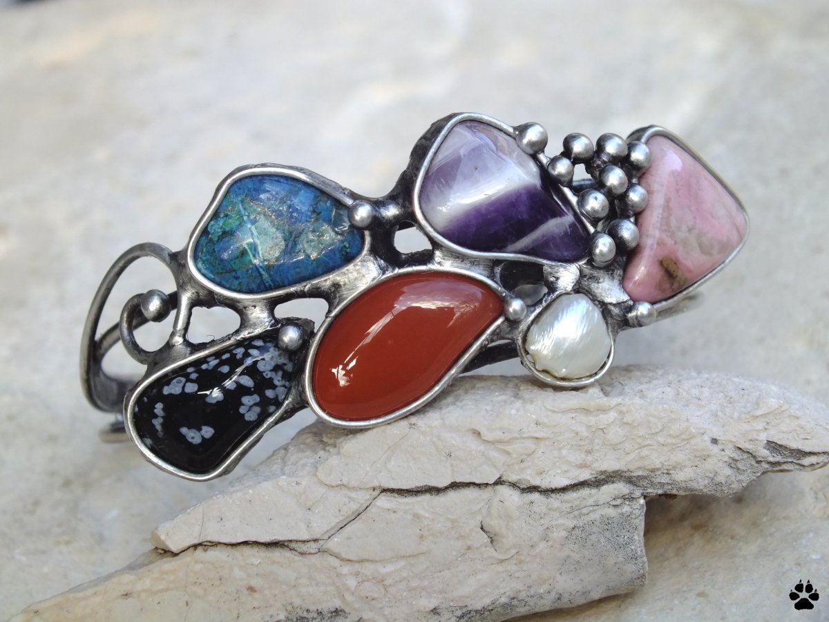 Barevný náramek - směs minerálů