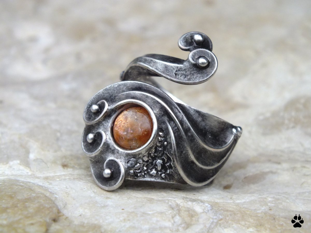 Dotek letního slunce - prsten se slunečním kamenem