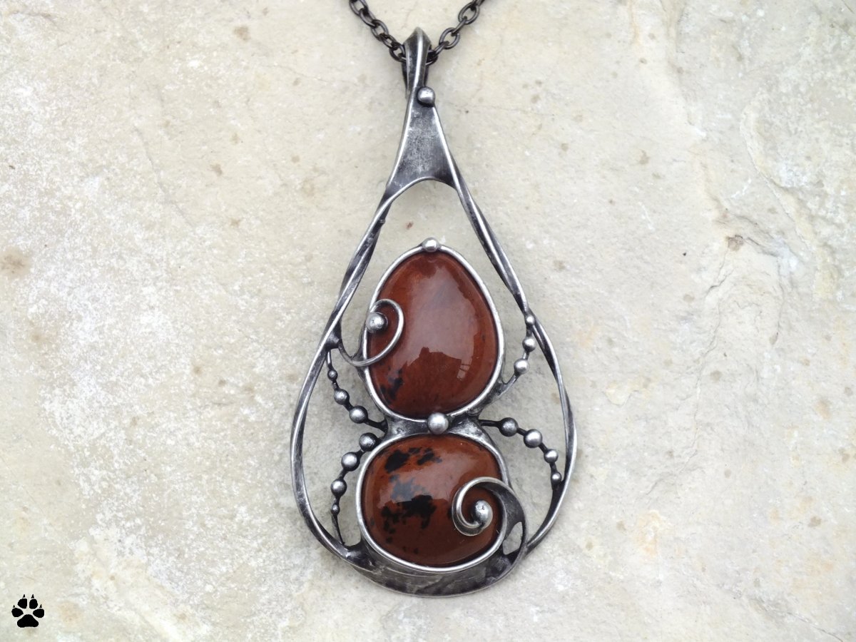 Kaštánky - obsidián mahagonový