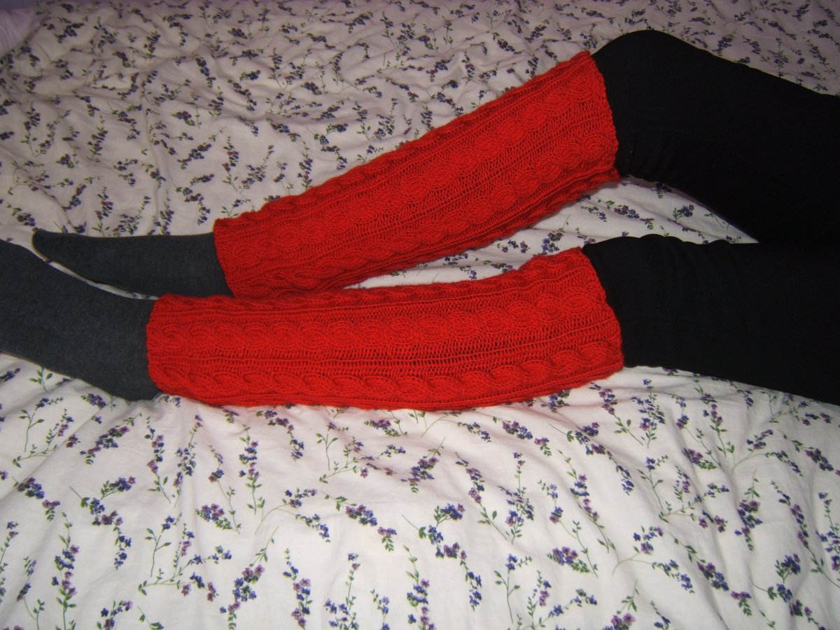 Návleky na nohy červené