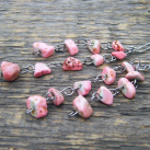 Řetízkové náušnice s růžovými kamínky