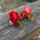 sponky s červenými růžemi