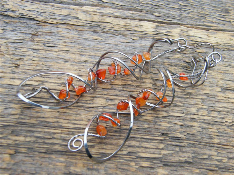 Extra dlouhé spirálové náušnice