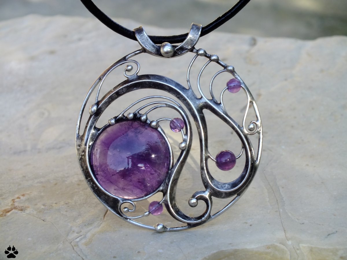 Čarování - náhrdelník s ametysty