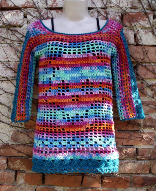 Háčkovaná halenka TRANSFORMACE